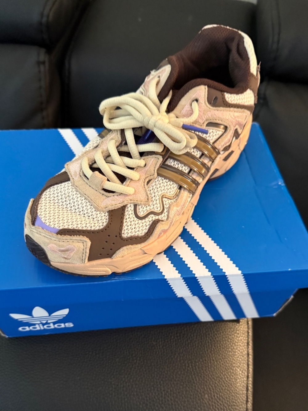 adidas Kids Beige, Brown and Cream Running Sneakers